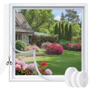 Moustiquaire Fenêtre,Moustiquaire Pour Fenêtre 130cm*150cm,Anti-Insectes Moustiques,Moustiquaire Fenêtre Universelle Pour Vitres La Chambre De Bébé,Balcon,Jardin - Neuf