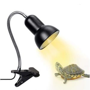 Lampe Chauffante Pour Tortue, Lampe Pour Reptiles Et Amphibiens Et Pince Pivotante À 360° Adaptée Aux Tortues, Serpents, Lézards, Cacatoès, Caméléons, Etc. - Neuf