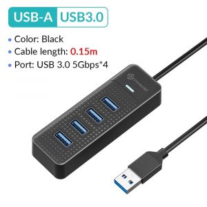 KALPZ-Phixero-Airies 4 Ports Usb 3.0 Haute Vitesse, Répartiteur De Type C, 5Gbps Pour Pc, Accessoires Informatiques, Adaptateur Multiport Pour Ordinateur Portable,,Usb A Usb 3.0-0.15M - Neuf