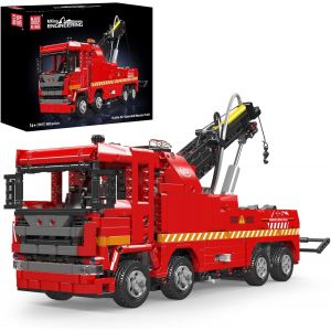 19017 Ambulance T&eacute;l&eacute;command&eacute;e Camion T&eacute;l&eacute;command&eacute;e Double Cabine Avec Moteurs Et Batterie Cadeau Pour Enfants &Agrave; Partir De 14 Ans (1653+ Pi&egrave;ces) - Neuf