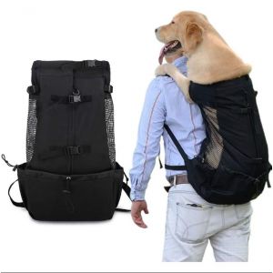 Chien Transporteur Sac À Dos Avec Doublure Imperméable À L'eau, Petit Animal De Compagnie Pour La Randonnée, La Marche À Pied Vélo (M) - Neuf