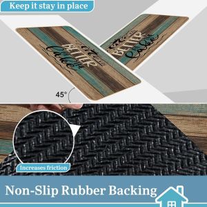 Life Is Better At The Lake Paillasson Absorbant Antidérapant À Profil Bas Pour Entrée,Intérieur,Cuisine,Lavable En Machine Pour Animaux Domestiques Ou Chien,43 X 75 Cm - Neuf