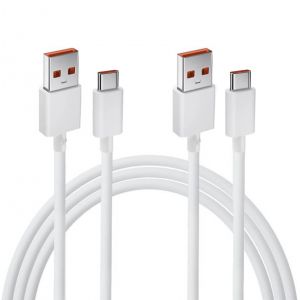 120W Usb C Turbo Cable 1.5 M, 6A Charge Rapide C&acirc;ble Pour Xiaomi 14 / 13T / 12T / 12X / 12 / 11T Pro /11 Lite/10T/ 10/ Redmi Note 14/13/13 Pro /12 /11S / 11/10 Pro/9 Pro /9T/ Poco X6/ X5/X4 (2 Pack) - Neuf