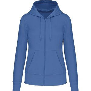 Sweat &Agrave; Capuche Zipp&eacute; &Eacute;coresponsable - Femme - K4031 - Bleu Roi - Neuf