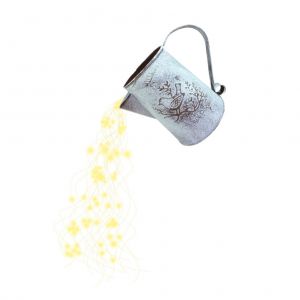 HJLIAN Arrosoir avec lumieres, lanterne suspendue d'exterieur en metal, lumieres de jardin etanches, decorations pour table, patio, cour, allee, fete, Noel - Neuf