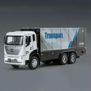 1/32 Alloy Wingspan Container Truck Toy Cars Models 5 Doors Opened Van Light Sound Transport Vehicle Children's Eonal Toys-Bleu - Neuf