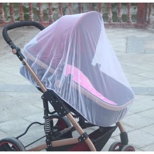 1 Pièce (Blanc, Environ 150 Cm De Diamètre) Moustiquaire Universelle Pour Poussette Et Landau - Protection Anti-Moustiques Et Guêpes, Filet Fin Et Résistant, Sac Inclus, Lavable - Neuf