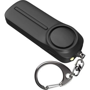 Porte-clés d'alarme de sécurité personnelle 130 dB - Dispositif d'autodéfense compact avec activation facile et clip pour une protection d'urgence - Neuf