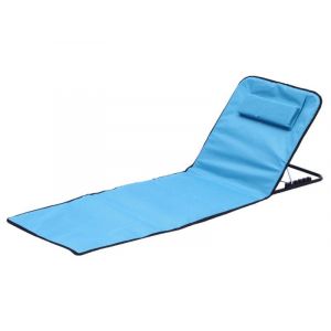 Chaise De Plage Pliante - Chaise Longue Portable Et R&eacute;glable Avec Oreiller Et Sac De Rangement - Neuf