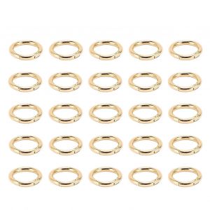 20pcs Printemps Anneau Fermoirs Mode Élégant Bricolage Innovant Cuivre Ressort Fermoirs Pour Colliers Bracelets Cheville Chaîne Boucles D¿Oreilles Or - Neuf