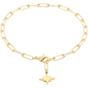 Eryi-18k Or À La Main Stratifié Bijoux Femmes Chaîne Bracelet - Neuf