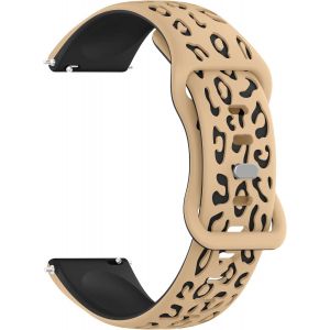 Kal-Bracelet De Montre 22 Mm 20 Mm - En Silicone Gravé Bicolore - Avec Fermeture Rapide - Bracelet De Rechange Réglable Pour Homme Et Femme - Neuf