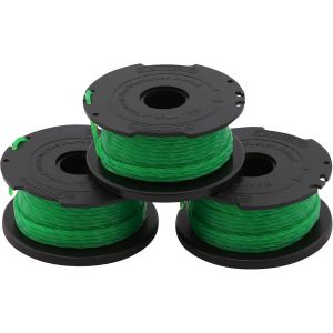 Lot de 3 Bobines de Rechange pour Coupe-Bordures,Bobine Reflex Plus A Déroulement Automatique,3 x 6 m de Fil en Nylon Vert et Résistant,Fil de ¿2 mm,A6486-XJ - Neuf