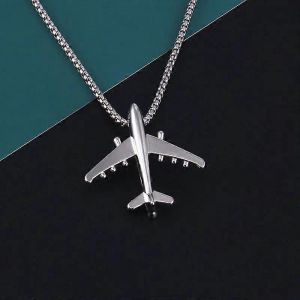 Classique Niche Design À La Mode Hommes Et Femmes S Avion Collier Simple Hip-Hop Boîte De Nuit Danse Mignon Avion Pendentif Cadeau - Neuf