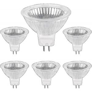 Ampoule Halog&egrave;ne Gu5.3 50 W 12 V, 800 Lm Blanc Chaud 2700 K, Dimmable, Ampoule Spot Halog&egrave;ne Mr16, Lot De 6 - Ya - Neuf