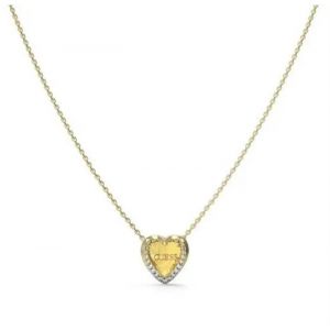 Joli Collier Plaqu&eacute; Or Avec C?ur Mon Amour Jubn04606jwygt/U - Neuf