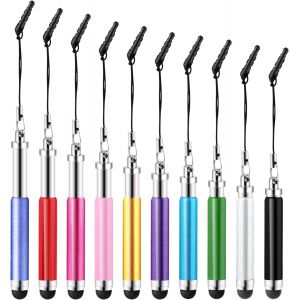 Lot de 10 mini stylets de haute pr&eacute;cision pour &eacute;crans tactiles pour tous les smartphones, t&eacute;l&eacute;phones portables, tablettes et appareils &agrave; &eacute;cran tactile universels - Neuf
