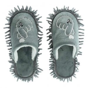 1 Paire De Pantoufles De Nettoyage Et De Balayage, Pantoufles De Vadrouille Lavables, Chaussures De Vadrouille Réutilisables, Pantoufles De Balayage De Cheveux - Neuf