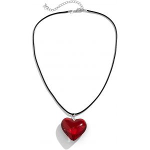 Kal-Collier Ras De Cou Femme Collier Ras De Cou Noir Grand Pendentif Coeur Collier Velours Coeur Collier Gothique Collier Ras Du Cou Réglable En Velours Cadeaux De Carnaval Pour Filles Et Femmes - Neuf