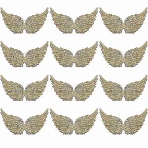 12pcs Tissu Ailes d'Ange de No&euml;l Ailes D&eacute;corations les Ailes de l'Ange de BRICOLAGE Parti Faveur des D&eacute;cors - Neuf