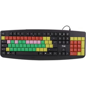 CHECARZHN--NO1-Clavier Enfant Pour Apprentis , Touches Silencieuses Colorées Filaire Usb-A, Connexion Facile Plug & Play - Azerty - Neuf