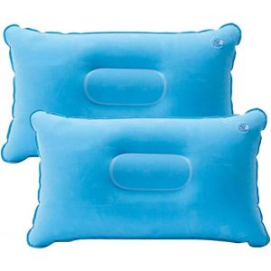 2 Pi&egrave;ces Coussin De Voyage Oreiller Gonflable 34 * 22cm Coussin De Voyage Gonflable Coussin De Plage Oreillers Gonflables Parfaits Pour Les Voyages/Camping/Plein Air/P&ecirc;che&iquest;Bleu Ciel&iquest; - Neuf