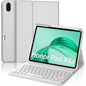 KAL-Clavier Pour Honor Pad X8A 11 Pouces, Azerty Français Keyboard Sans Fil, Bluetooth Removable Keyboard Case For Honor Pad X8A 11 Pouces, Gris Clair - Neuf