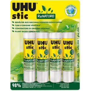 Eryi-Stic Renature - Bâtons De Colle Sans Solvants, Blanche, Lot 4 Stics De 21g - Neuf