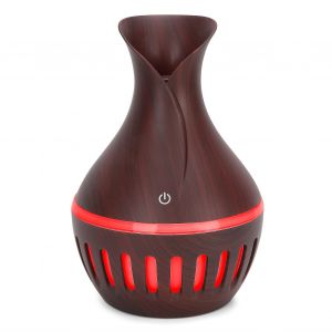 Humidificateur d'air en bois creux, diffuseur d'air a brancher USB, mini brumisateur de bureau - Neuf