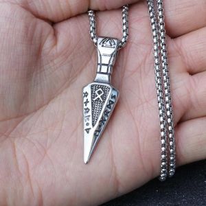 Rétro Hot Selling Produit Plus Que L'ornement Viking Pendentif Collier Pour Hommes Accessoires À La Mode Flèche Rétro En Acier Inoxydable Ornement - Neuf