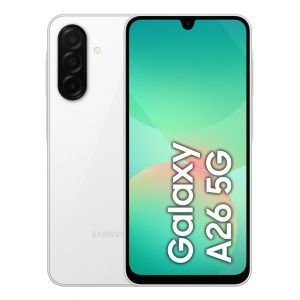 Samsung Galaxy A26 5G, Smartphone con Funzioni intelligenti, Display Super AMOLED 6.7", 6GB RAM, 128GB, Batteria 5.000 mAh, memoria espandibile, White - Neuf