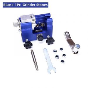 Gabarit d'affûtage de tronçonneuse portable avec têtes d'affûtage,scie à chaîne manuelle,la plupart des scies électriques - Type Blue Set - Neuf