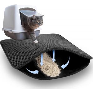 Cmws-Tapis Litière Chat, 46×60cm, Imperméable, Double Couche En Nid D'abeille, Facile À Nettoyer, 1 Unité - Neuf