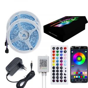 Kit De Bandes Lumineuses Led De 30 M Avec Contr&ocirc;le Par Application Bluetooth - Neuf