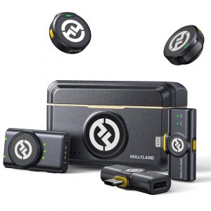 Microphone lavalier sans fil HOLLYLAND Lark M2 Camera (Duo) - 48kHz/24bit - 10h autonomie - Pour podcast/streaming/vlog - Neuf