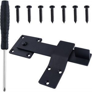 Loquet De Porte De Ferme Rabattable De 15,2 Cm Avec Tournevis,Loquet De Porte Coulissante Robuste Pour Cl&ocirc;ture En Bois D'ext&eacute;rieur,Porte D'abri De Jardin,Cour,Verger,Abri De Voiture, - Neuf