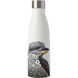 Gjfty-Maxwell & Williams - Bouteille Isotherme Double Paroi En Inox 18/8, Dessin Fleuri De Martin-Chasseur Géant, Collection Marini Ferlazzo, 500 Ml - Blanc - Neuf