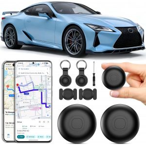 VornixorSarlshop-Traceur GPS pour v&eacute;hicules, 2 Pack Air Tracker Android et iOS, Tracker de Voiture Magn&eacute;tique &eacute;tanche Smart Air Traceur GPS Localisateur D&iquest;Objets Bluetooth Tracker GPS pour Valises (N - Neuf
