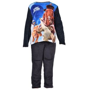Pyjama Gar&ccedil;on Licence : Mickey, Looney Tunes, Age De Glace, Minions, Peppa Pig En Coton Ultra Confort Age De Glace Ph2257 Marine Polaire - Neuf