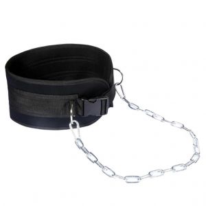 Ceinture De Musculation À Traction Avec Chaîne En Fer Épais, Support Lombaire, Sangles De Maintien Pour Le Dos Et Le Fitness, Taille L Unisexe - Neuf