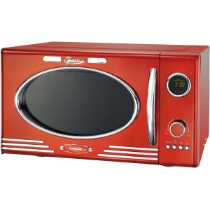 NouvelHorizonstore-Melissa Four &agrave; micro-ondes r&eacute;tro 16330129-1000 W - cavit&eacute; 23 L - mod&egrave;le avec fonction grill - rouge m&eacute;tallis&eacute; - Neuf