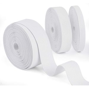 Mevronisshop-Elastique Couture Bande &Eacute;lastique 10 Mm 20 Mm 30 Mm De Large, 3 Pi&egrave;ces De Large Bande &Eacute;lastique Coudure Pour Le Bricolage M&eacute;nager, 15 M De Cordon &Eacute;lastique (Blanc) - Neuf