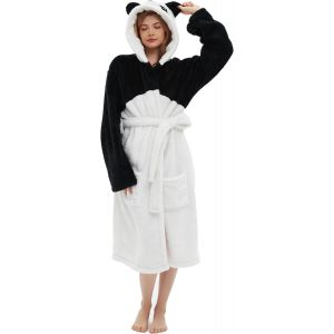 Peignoir Doux Femme Animaux De Dessin Animé Flanelle Pyjama Robe Bain - Neuf