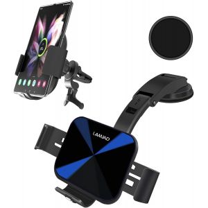 Cmjaagur-Chargeur De Voiture Sans Fil Rapide À Double Bobine, Support De Téléphone Intelligent Qi 15 W Pour Grille D'aération Et Tableau De Bord, Compatible Avec Galaxy Z Fold 5/4/3/Fold 2/I[M1448] - Neuf