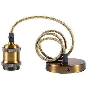 E27 Pendant Light Fixture,E27 Pendant Light Accessory With Adjustable Braided Cable,Retro Vintage Pendant Light For Edison Lamps - Neuf