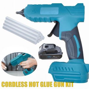 Mini pistolet &agrave; colle chaude sans fil avec 10 b&acirc;tons et 1 batterie 3,0 Ah Sans fil, chauffage rapide, pistolet &agrave; colle portable pour les loisirs cr&eacute;atifs, les r&eacute;parations domestiques - Neuf