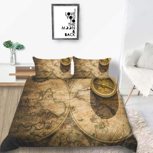 Housse De Couette X Th&iquest;&iquest;Me Nautique, D Imprim&iquest;&iquest;E Microfibre Parure De Lit Th&iquest;&iquest;Me Nautique Housse De Couettes Personne Avec X Taie D'oreiller X Cm - Neuf