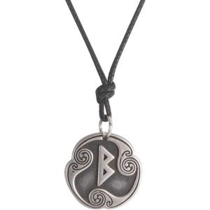 Kal-Collier Asatru Avec 24 Runes - Talisman Viking - Pendentif Pa&iuml;en Wiccan - Runes Nordiques Vintage - Amulette Nordique R&eacute;glable - Pour Homme Et Femme - Neuf