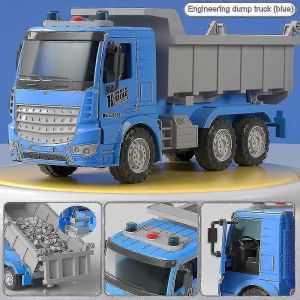 Jouet pour enfants, grande voiture à bascule, véhicule d'ingénierie en béton, camion-citerne à ciment, modèle de simulation-lapin blanc - Neuf