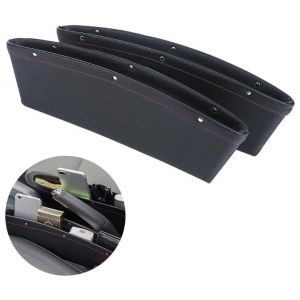 Lot de 2 organiseurs de poche universels pour voiture, 34,9 x 10,9 x 5,1 cm, en cuir PU, pour combler les espaces vides, pour chaise latérale, accessoires de jeux, pour téléphone portable, clés - Neuf